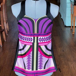 Moxie Sweetheart Iris Cycling Jersey Tank Purple/Black Large